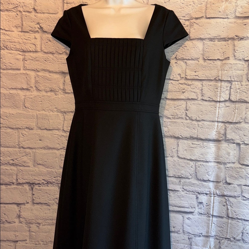 Elegant Black Dress with Square Neckline Size 4